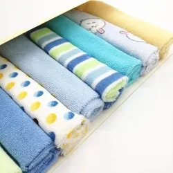 Baby Bath Soft Face Towel Set (8 pcs)